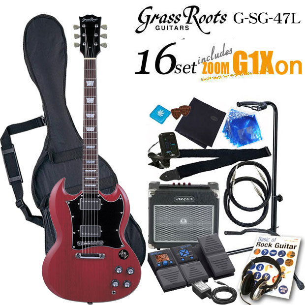 グラスルーツ Grassroots G-SG-47L CH エレキギター初心者 入門セット16点【送料無料】【エレキギター初心者】