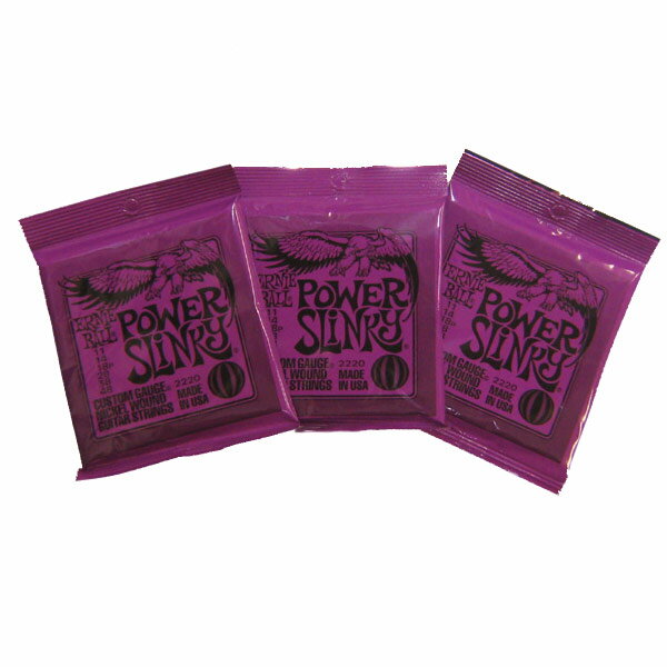 【3セット】ERNIE BALL アーニーボールエレキギター弦 #2220 Power Slinky