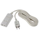 エルパ WBT-N3010B-W(ホワイト) 扉付タップラン 3個口(上挿し2・横挿し1) 1m