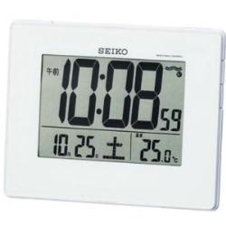 セイコークロック SQ697W 温度計付き掛時計 置き掛兼用 デジタル