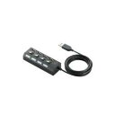 エレコム U2H-TZS420SBK(ブラック) USBハブ 4ポート