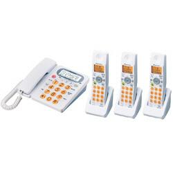 Pioneer TF-VD1240-W（ホワイト） デジタルコードレス留守番電話機 子機3台付