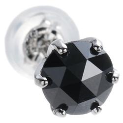 シアーズ M02301-1 プラチナ900×大粒ブラックダイヤモンド0.5ct 片ピアス