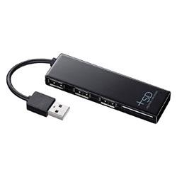 サンワサプライ USB-HCS307BK(ブラック) USBハブ 3ポート SDカードリーダー付き