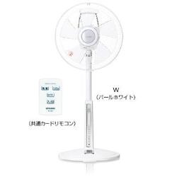 【送料区分A】【お取り寄せ（通常5日程度）】MITSUBISHI R30-RK-W（パールホワイト）　リモコン付スリム扇風機 R30RKW