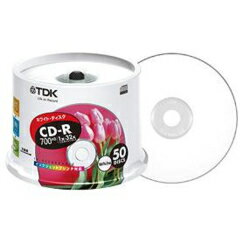 TDK CD-R80EWX50PS 700MB タフネスCD-R 50枚(ホワイト)