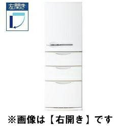 【設置／リサイクル】AQUA AQR-361AL-W(プレミアムホワイト) 4ドア冷蔵庫 【左開き】 355L