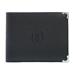 Cartier L3595-BK カボションライン 二つ折小銭入れ付き財布 ブラック/ボルドー
