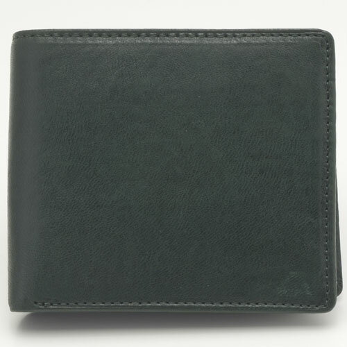 Pomerance BP02 二つ折り小銭入れ付き財布 バンプシープ グリーン