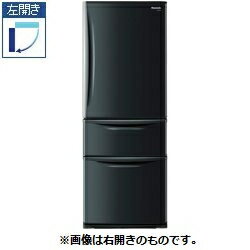 【設置／リサイクル】Panasonic NR-C32AML-CK(コモンブラック) 3ドア冷蔵庫 【左開き】 321L