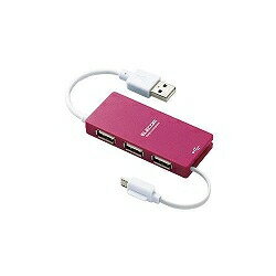 ELECOM U2H-MB401BPN(ピンク) USBハブ 3ポート