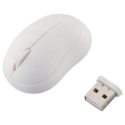ELECOM M-BM1DLWH(ホワイト) ワイヤレス レーザーマウス 3ボタン USB baby beans