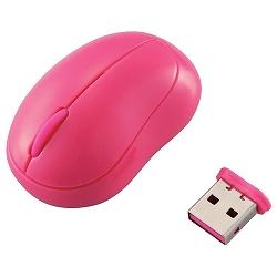 ELECOM M-BM1DLPN(ピンク) ワイヤレス レーザーマウス 3ボタン USB baby beans
