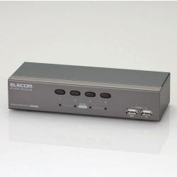 エレコム KVM-NVU4 パソコン切替器 USB 4台切替...:ec-current:10010985