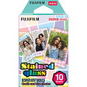 富士フイルム instax mini 絵柄入りフレーム「ステンドグラス」チェキ用フィルム