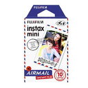 富士フイルム instax mini 絵柄入りフレーム「エアメール」チェキ用フィルム