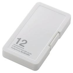エレコム(ELECOM) CMC-SDCPP12WH(ホワイト) SD/microSDカードケース プラスチックタイプ