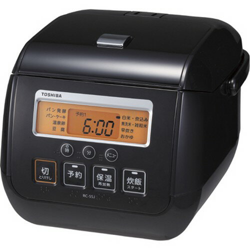 東芝 RC-5SJ-K(ブラック) ダイヤモンド銅コート釜 マイコン炊飯器 3合...:ec-current:12159578