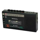 WINTECH SCT-R225-K(ブラック) マイクロSD/USB録音対応コンパクトラジカセ ワイドFM対応
