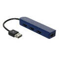 ナカバヤシ UH-2364-BL(ブルー) USB2.0 4ポート両面挿しハブ