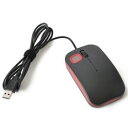 ヤザワ EMUC18-5BRB(ブラック×レッド) USB 光学式マウス 指紋認証マウスBeetle 3ボタン