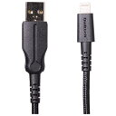 オウルテック OWL-CBKLT20-BK(ブラック) 断線に強い超タフLightningケーブル 2m
