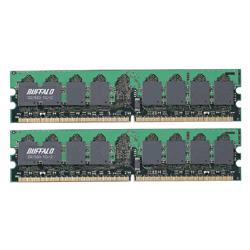 バッファロー D2/533-1GX2 DDR2 533MHz SDRAM(PC2-4200) 240Pin DIMM 1GBx2枚組