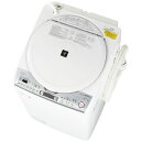 【設置+長期保証】シャープ ES-TX8D-W(ホワイト) タテ型洗濯乾燥機 上開き 洗濯8kg/乾燥4.5kg