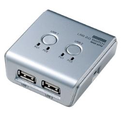 サンワサプライ SW-US22H USB2.0手動切替器 2回路 ハブ付...:ec-current:10180896
