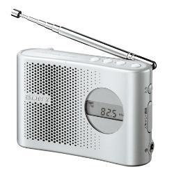 SONY ICF-M55-S(シルバー) TV/FM/AM PLLシンセサイザーハンディーポータブルラジオ