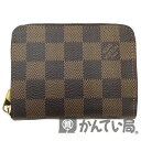 LOUIS VUITTON (ルイヴィトン) N63070 ジッピーコインパース ダミエ エベヌ ゴールド金具 財布 カードケース 名刺入れ 小銭入れ コインケース コンパクト 【USED-SA】