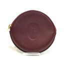【中古】 CARTIER(カルティエ) コインケース 小銭入れ 丸型 レッド 【USED-B】
