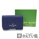 【中古】 KATE SPADE (ケイト・スペード) PWRU3897 シダーストリート 二つ折り財布 キーリング付き ICカードケース 小銭入れ レザー 【USED-A】