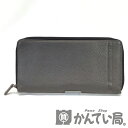 【中古】 COACH (コーチ) トラベルケース ラウンドファスナー 小銭入れ 札入れ カードケース ICカードケース グレー ブラック レザー 【USED-A】