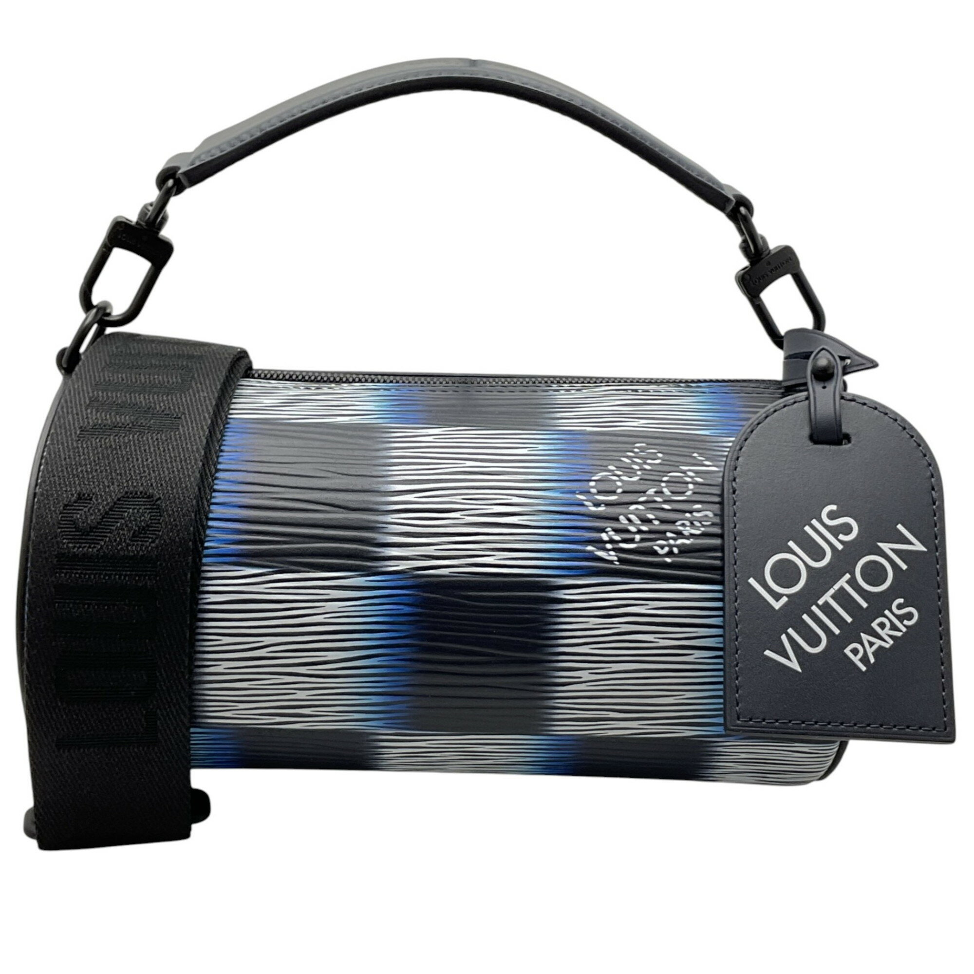 【中古】 LOUIS VUITTON (ルイヴィトン) M23744 ソフト ポロションPM ハンドバッグ ショルダーバッグ ダミエラッシュ ブルー系 ブラック系 ブラック金具 メンズ 【USED-AB】