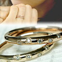 5つのダイヤモンドが煌くフェミニンダイヤリング通常販売価格11,800円⇒24時間限定特価8,400円！※イエローゴールドはK18のみ作成可能となります