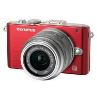OLYMPUS オリンパス デジタル一眼レフカメラ PEN Lite 有効画素数1230万画素 レンズキット(M.ZUIKO DIGITAL 14-42mm F3.5-5.6II R) E-PL3 レンズキット(レッド)