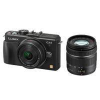 【送料無料】PANASONIC パナソニック デジタルカメラ デジタル一眼カメラ LUMIX(ルミックス) DMC-GX1＋パンケーキレンズ＋標準ズームレンズ DMC-GX1W(K-エスプリブラック)ダブルレンズキット DMCGX1W-Kダブルレンズキット【マラソン201207_生活】★楽天カードご利用OK！