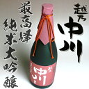 季節限定品『越乃中川　純米大吟醸』2010年版720ml「久保田」「越乃寒梅」もなしえなかった5年連続金賞受賞「中川酒造」年に一度の最高級酒