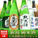 日本酒 純米酒 飲み比べセット 純米酒だけ 720ml×6本(越後純米 朝日山純米 さらら お