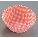 【まとめ買い10個セット品】 【業務用】紙ケースカラー(500枚入)5号 深口 チェック赤