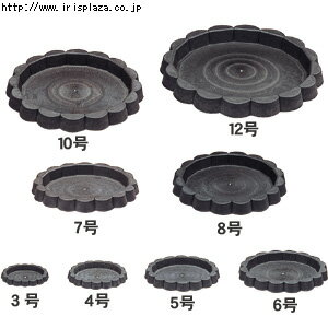 アイリスオーヤマ　木樽風受皿　7号　ダークブラウン　×10個セット