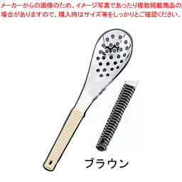 18-8味道楽 レンゲスプーン 穴明 ブラウン【厨房用品 調理器具 料理道具 小物 作業 業務用】【ECJ】