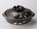 【まとめ買い10個セット品】和食器 ス399-386 黒吹草花9号深鍋 【キャンセル/返品不可】【ECJ】