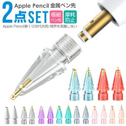 【在庫処分 50%OFF】【楽天2位獲得】Apple Pencil アップルペンシル 第一世代 第二世代 金属 メタル 金属製 極細 ペン先 金属ペン先 交換用ペン先 iPad 摩耗防止 Applepencil1 ApplePencil2 高感度 1 2世代 スタイラス クリア ホワイト シャーペンのように書ける