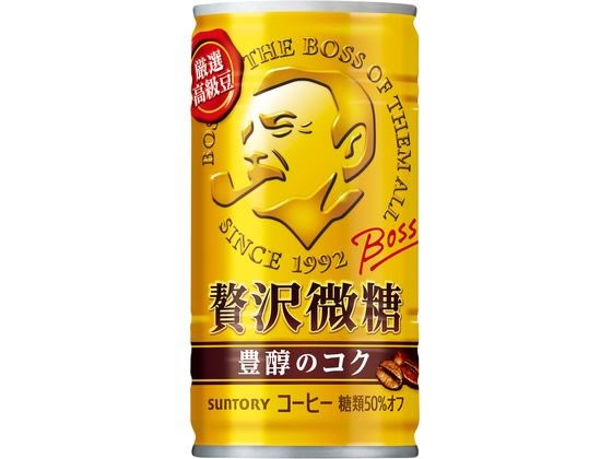 【19セット】サントリー BOSS(ボス) 贅沢微糖 185g【F倉庫】