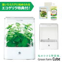 水耕栽培器 Green Farm Cube グリーンファーム キューブ(ホワイト) インテリア としても楽しめるコンパクトなLED 水耕栽培キット ユーイング UH-CB01G【送料無料】