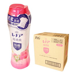 <strong>レノア</strong>超消臭 <strong>抗菌ビーズ</strong> リフレッシュフローラルの香り 本体 490ml × 6本 【P&G】【82327156】