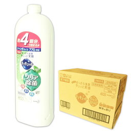<strong>キュキュット</strong> <strong>クリア除菌</strong> 緑茶の香り つめかえ用 770ml × 12本 【花王 kao】【28855】