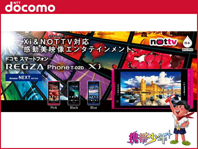 【未使用】 docomo REGZA Phone T-02D (3色展開)